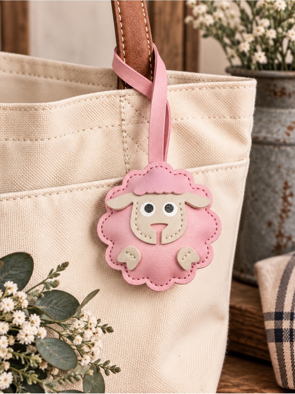 Pink Sheep Lamb Bag Charm Purse Charm Loop Keychain New
Brown Sheep Lamb Bag Ch